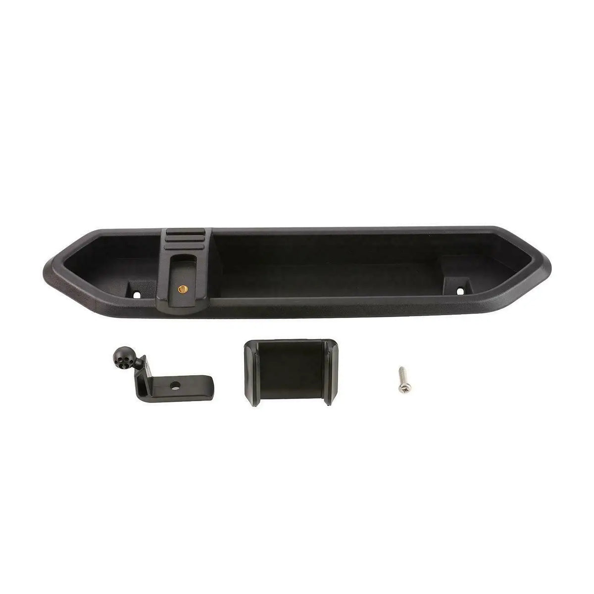 Dash Storage Tray for Jeep Wrangler 2018-2022 (JL), Black Organizer Box with Ball Mount for a Phone Holder