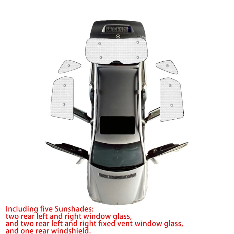 Window Sunshades for Hyundai Tucson 2022-2023 (NX4), Silver Aluminum Foil, Windshield, Front or Rear Sets, or All Windows