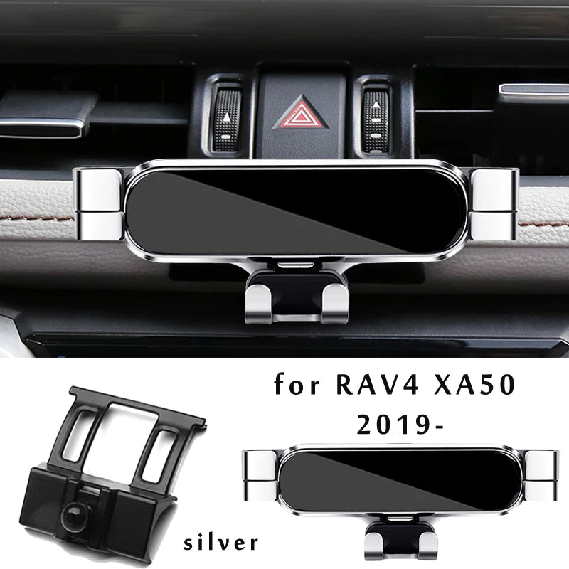 Air Vent Phone Mount for Toyota RAV4 2019-2022 (XA50), Aluminum Alloy Gravity Phone Holder with Base, for 4 to 7 Inch Phones
