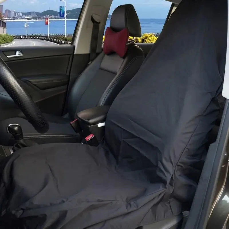 Seat protector on the driver seat