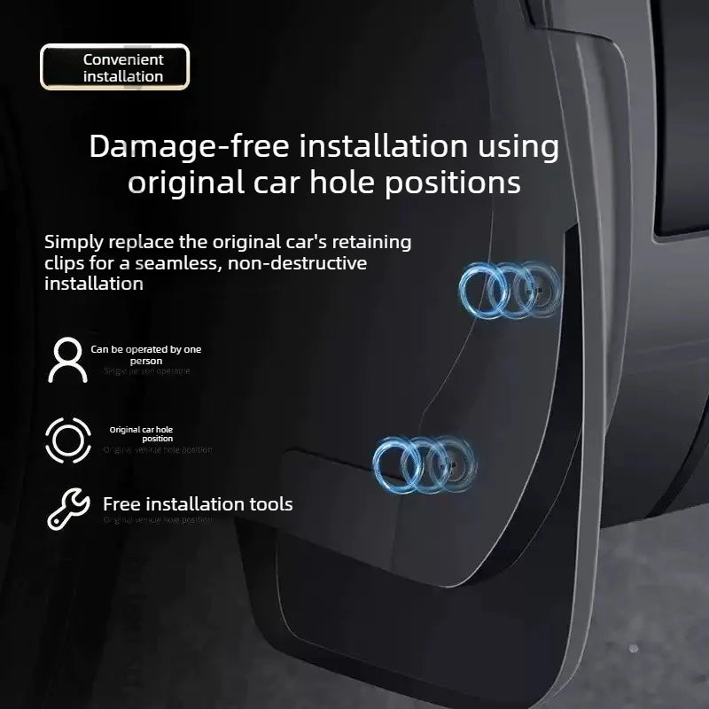 Mud Flaps for Hyundai Tucson N Line 2024-2026 (NX4), Set of 4 ABS Front and Rear Splash Guards, No Drilling