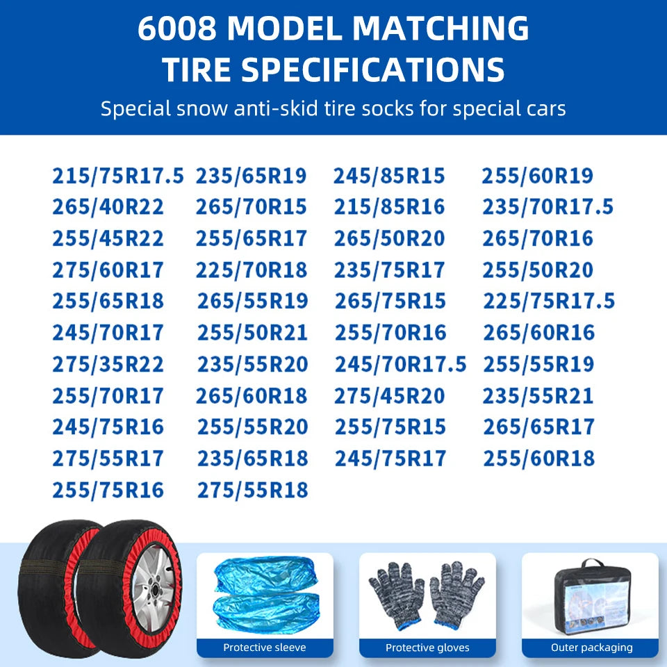 Model 6008 tire size list