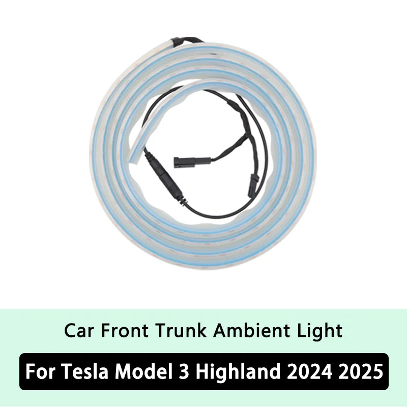 Frunk Light Strip for Tesla Model 3 Highland 2024, Model Y 2021-2024 and Model Y Juniper 2025, LED Front Trunk Lighting