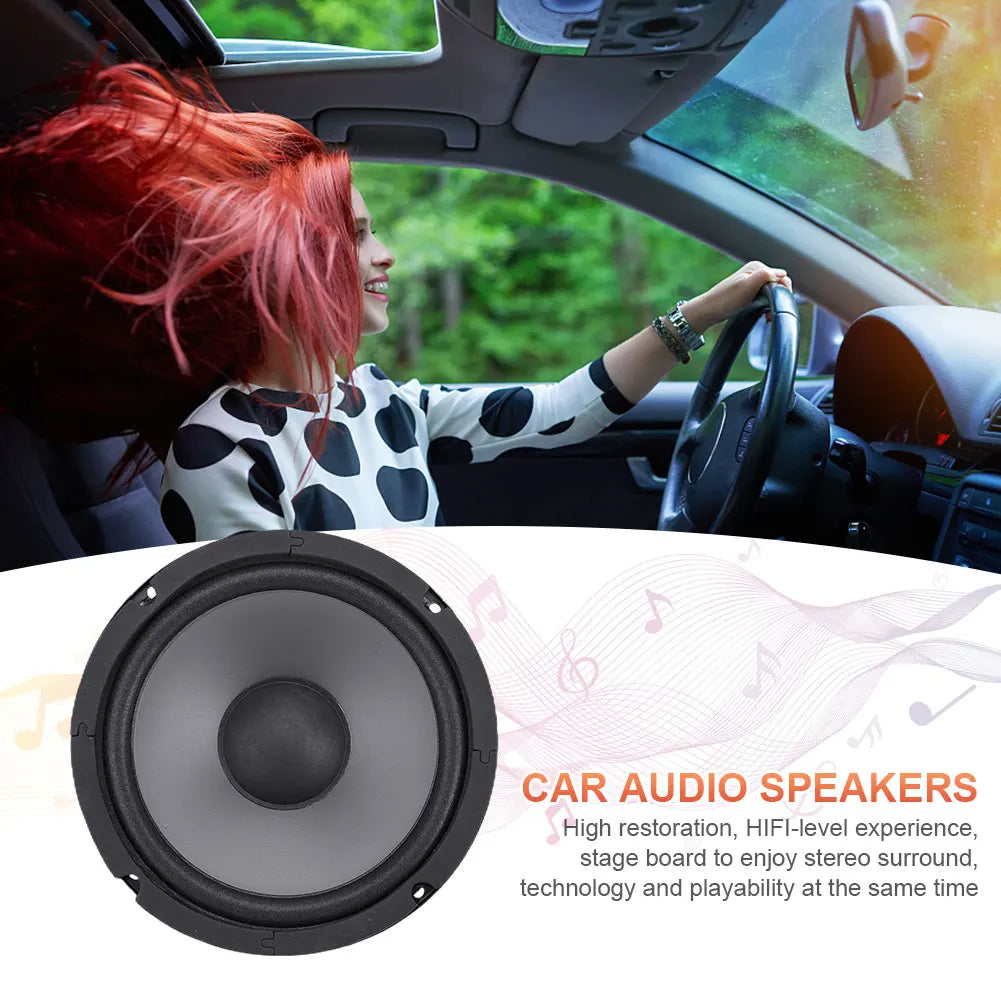 Driver enjoying music from car audio speakers