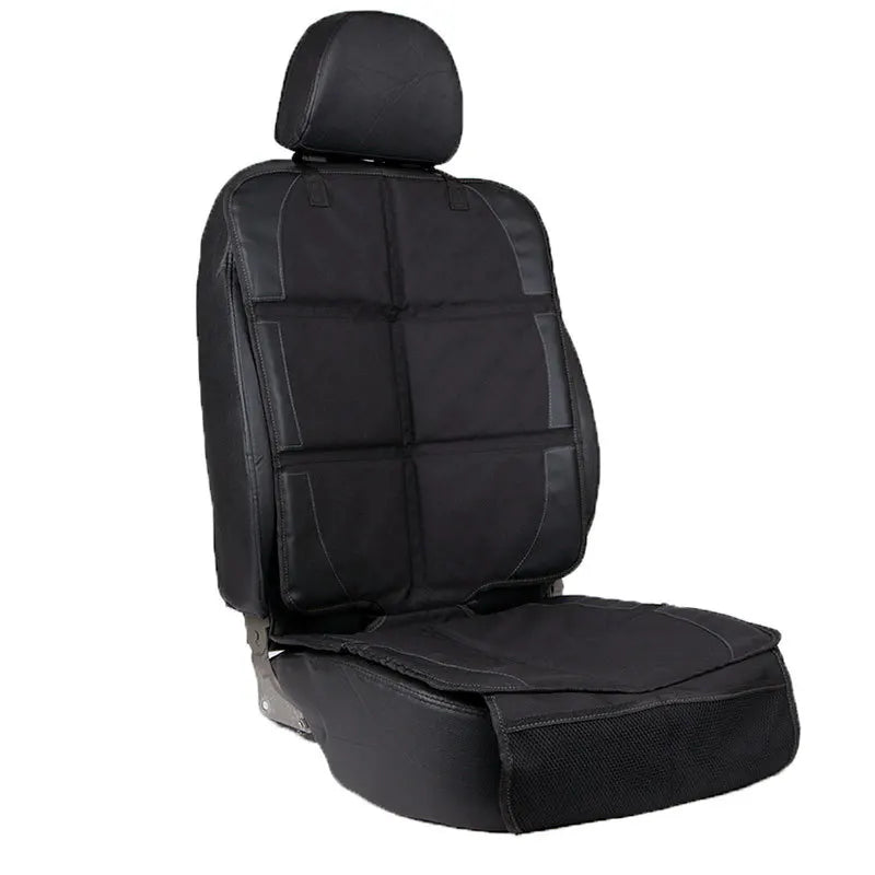 Child Car Seat Protector Mat for Tesla Model 3 and Model Y 2019-2026, Non-Slip Oxford and Faux Leather Back Seat Pad, 0.5 in (12 mm) Thick