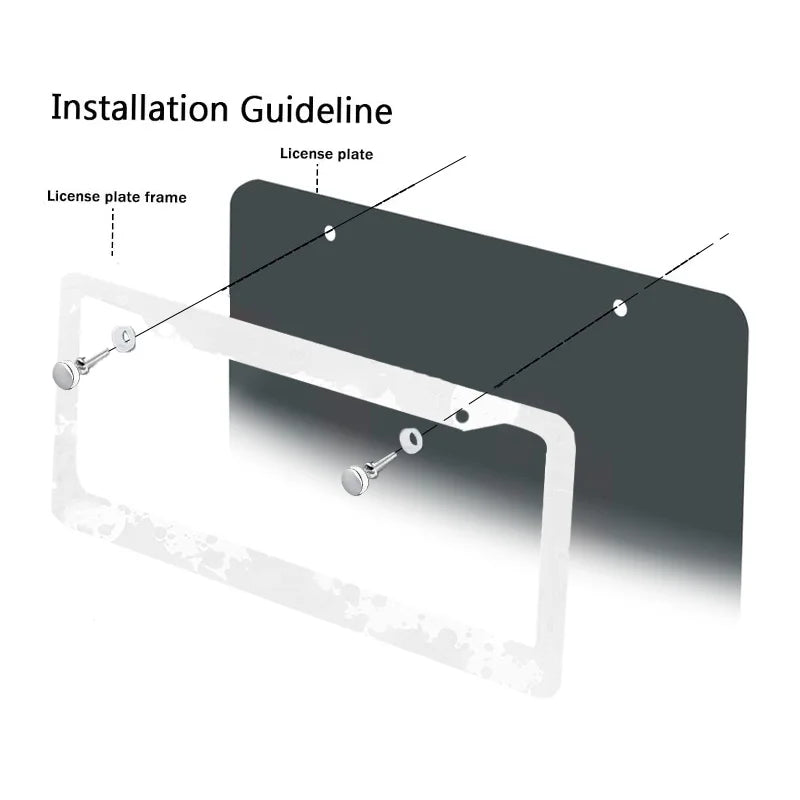 Installation guide for the license plate frame