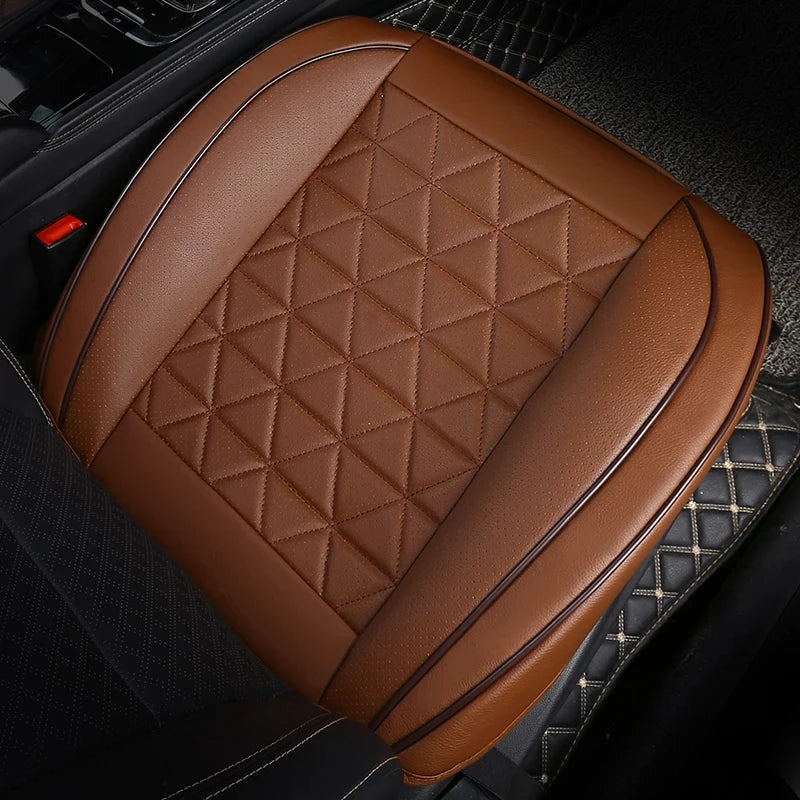 Brown PU leather seat cushion