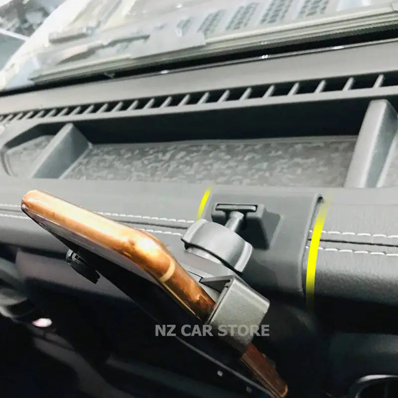 Air Vent Phone Mount for Jeep Wrangler 2018-2022 (JL), Black ABS Holder Set with Carbon Fiber Pattern
