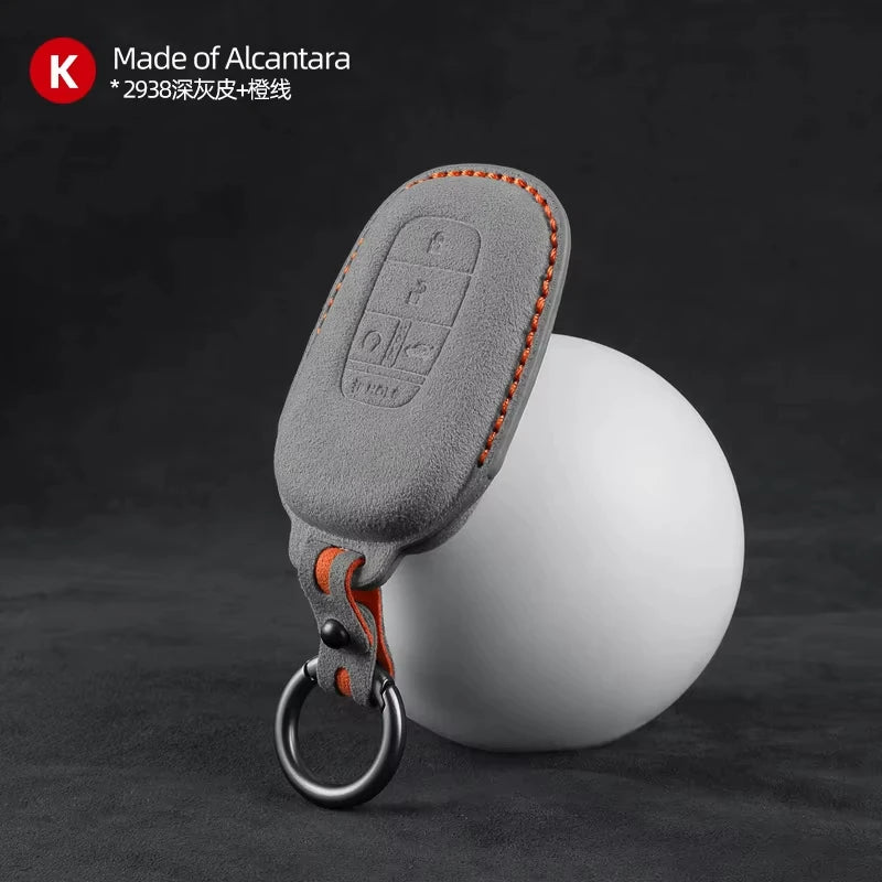 Key Fob Cover for Honda Smart Keys, Suede Case for Civic, Accord, Integra, Fit and Inspire, 12 Styles