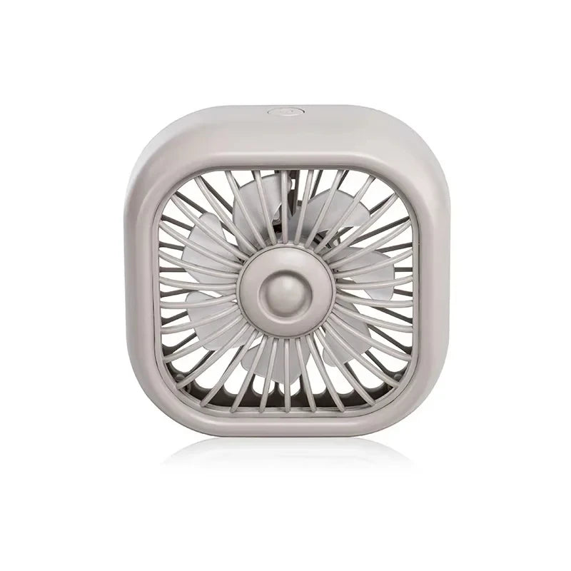 Mini Air Vent Car Fan with Colorful LED Lights, 3 Speed USB Cooling Fan with Soft Rubber Vent Clip, Black or White