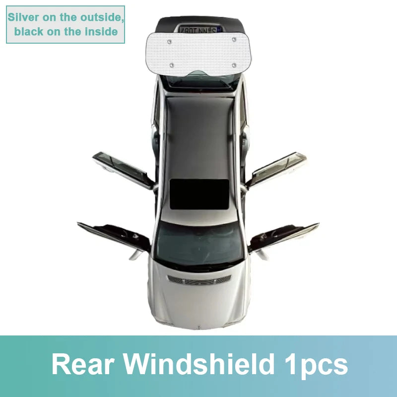 Full Coverage Sunshade Set for Hyundai Tucson 2022-2024 (NX4), Reflective Aluminum Foil for Windshield, Windows and Sunroof