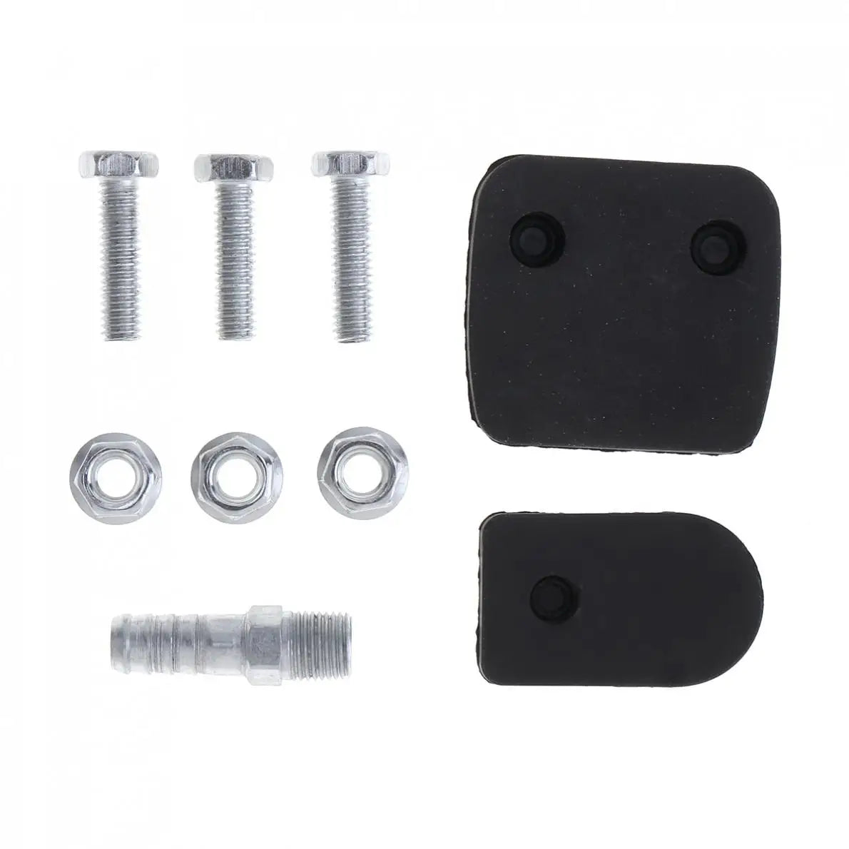 Mounting bolts, nuts, rubber pads and air fitting
