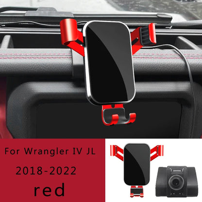 Air Vent Phone Mount for Jeep Wrangler JL, Aluminum Alloy Gravity Holder with Auto-Clamp Arms, Fits 4 to 7 Inch Phones, 3 Styles