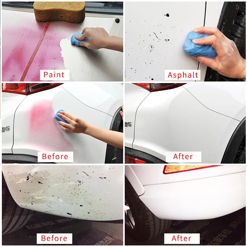 Detailing Clay Bar for Car Paint, 100 g Blue Clay that Removes Overspray, Rail Dust and Brake Dust Before Waxing