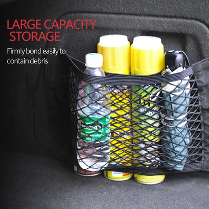 Large capacity mesh pocket holding bottles