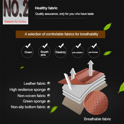Layered construction with breathable leather and sponge