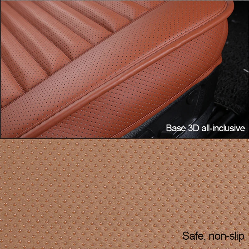 Stitched faux leather surface