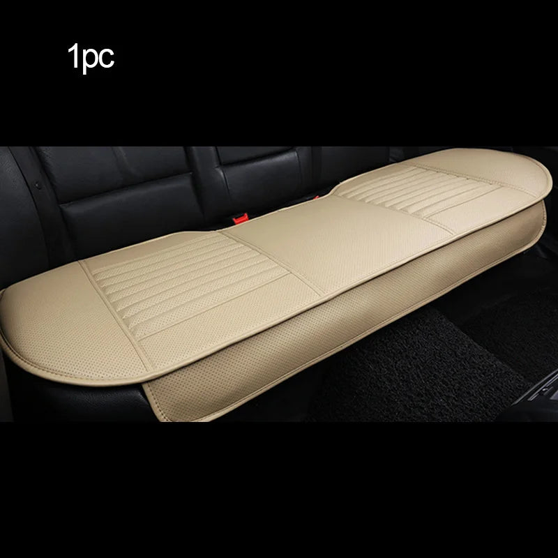 Beige PU leather rear seat cushion