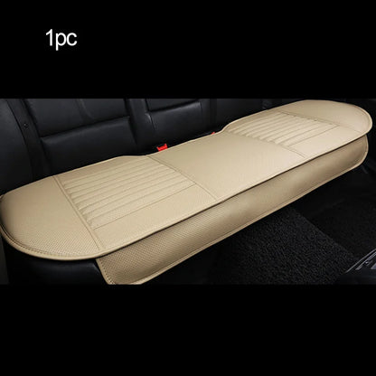 Beige PU leather rear seat cushion