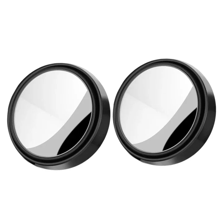 Round Blind Spot Mirrors, 2 Pack, 2 Inch HD Glass Convex Mirrors with 360 Degree Swivel, Stick-On for Car Side Mirrors