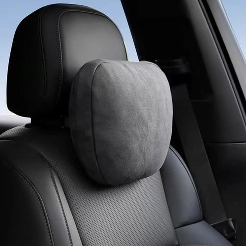 Faux Suede Car Headrest Pillow with Memory Foam, Universal Neck Rest Cushion for Car Seats, 11.8 x 8.7 Inch, 5 Styles