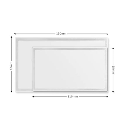 Car Sun Visor Makeup Mirror, Shatterproof Polished Stainless Steel Vanity Mirror, 2 Sizes, 5.9 x 3.1 or 4.3 x 2.6 Inch