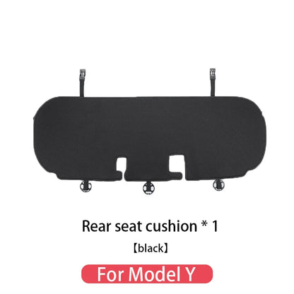 Ice Silk Seat Cushions for Tesla Model 3 and Model Y, Breathable Knit Front or Rear Seat Pads, Black or White