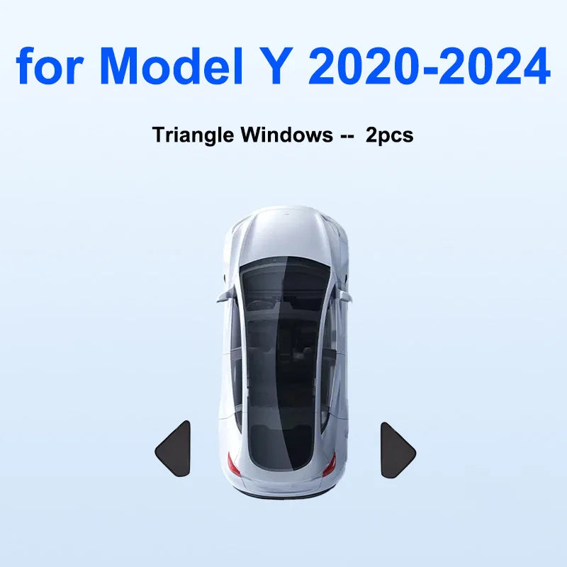 Blackout Sun Shades for Tesla Model Y 2020-2024 and Juniper 2025+, Windshield, Side Window and Full 8-Piece Privacy Sets