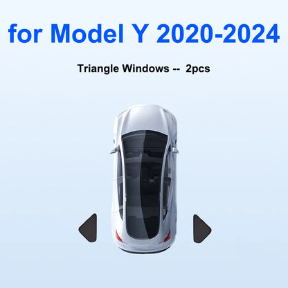 Blackout Sun Shades for Tesla Model Y 2020-2024 and Juniper 2025+, Windshield, Side Window and Full 8-Piece Privacy Sets