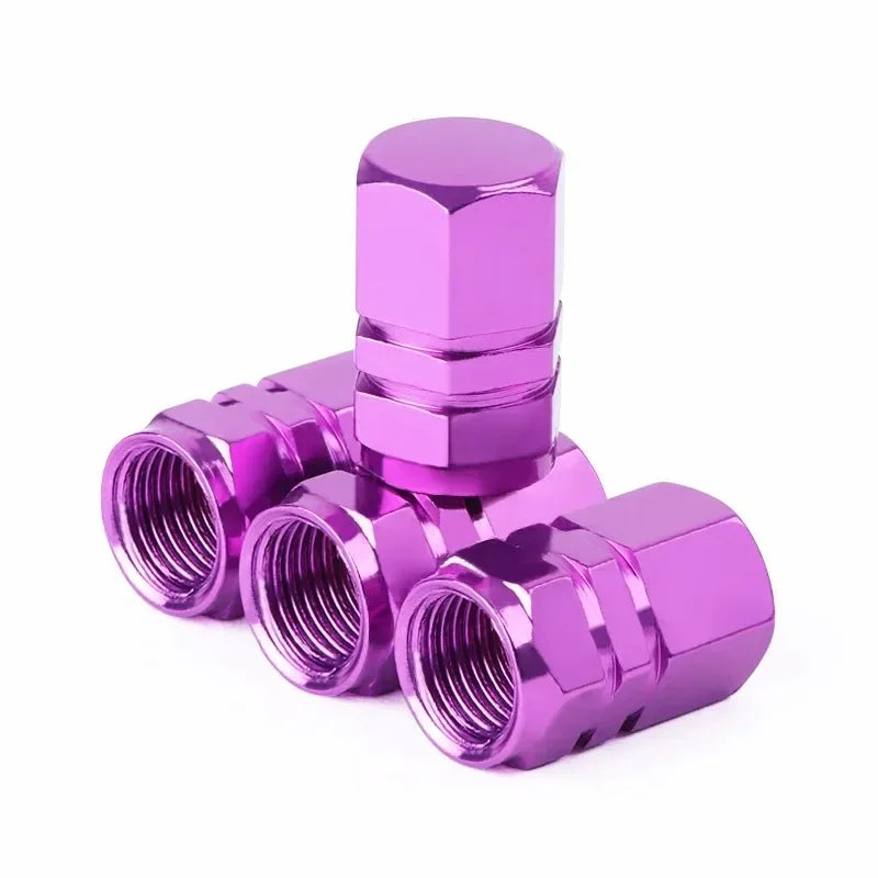 Colored Aluminum Tire Valve Stem Caps, Dustproof Wheel Caps for Cars, Motorcycles and Bikes, 4 to 20 Pack, 10 Colors or Random Mix
