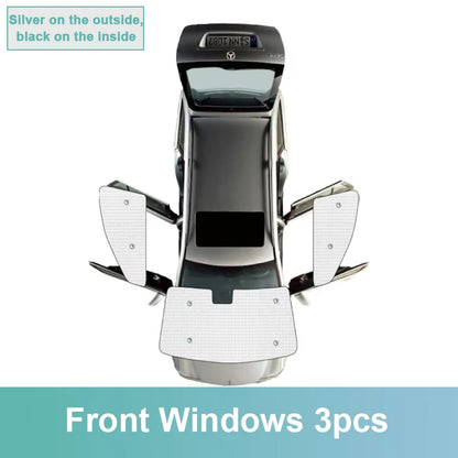 Full Coverage Sunshade Set for Hyundai Tucson 2022-2024 (NX4), Reflective Aluminum Foil for Windshield, Windows and Sunroof