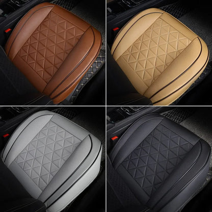 PU leather front seat cushions in brown, beige, gray and black