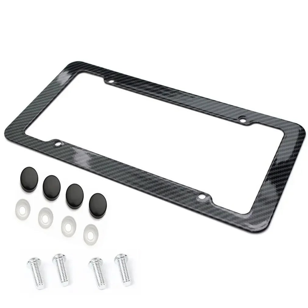 Carbon fiber pattern frame with screws and caps