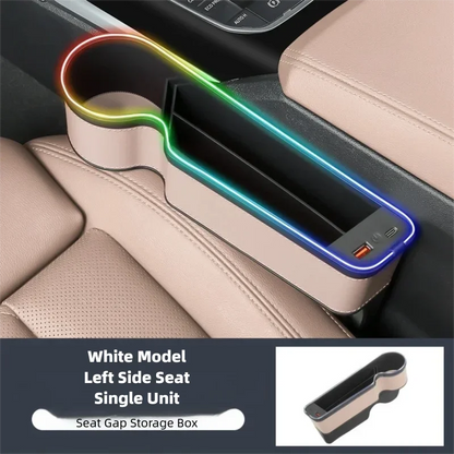 LED Car Seat Gap Filler with Fast Charger — 7-Color Ambient Light