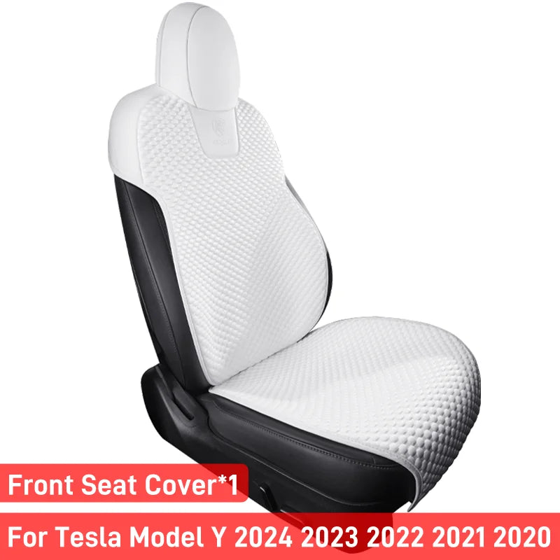 Ice Silk Seat Cushions for Tesla Model Y 2020-2024 and Model Y Juniper 2025, Breathable Pads for Front or Rear Seats