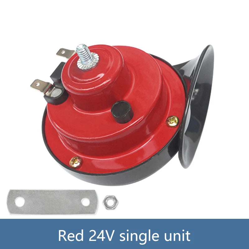24V red electric snail horn