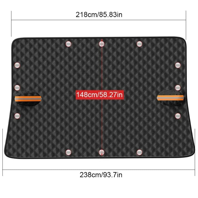 Snow cover with magnets, size: 85.8 in top, 93.7 in bottom, 58.3 in high
