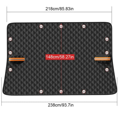 Snow cover with magnets, size: 85.8 in top, 93.7 in bottom, 58.3 in high