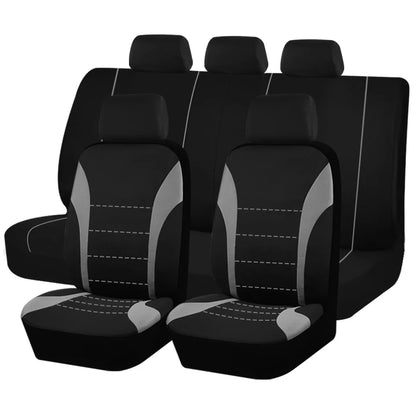 Universal Car Seat Covers, Padded Polyester, Front Pair or Full 5 Seat Set for Cars, SUVs and Trucks, 7 Colors