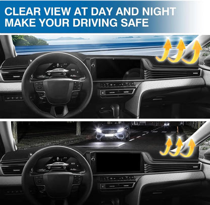 Black Polyester Dashboard Cover for Toyota Camry 2025-2026, Non-Slip Dash Mat with Pre-Cut Vent and Sensor Openings