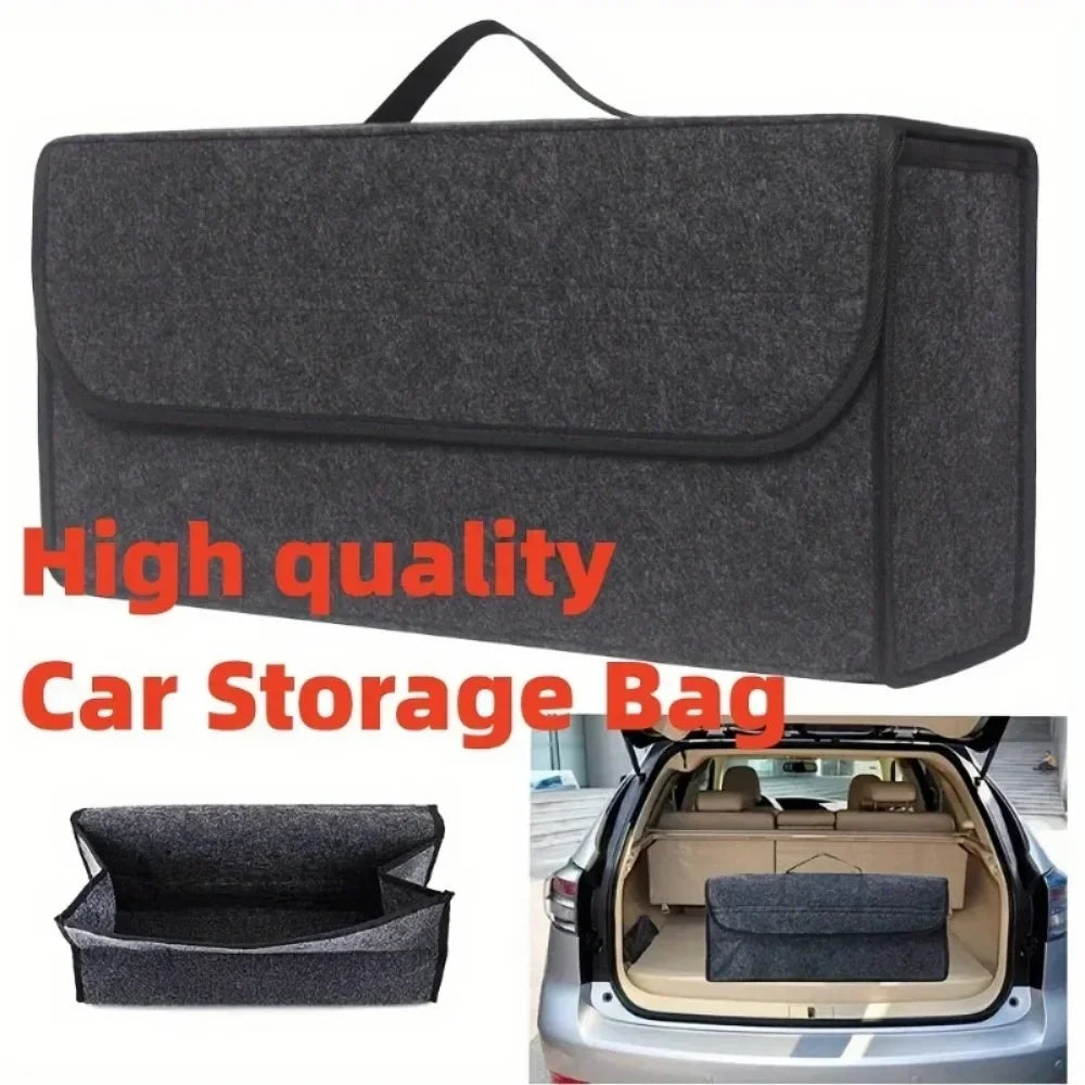 Car Trunk Organizer — Anti-Slip Felt Storage Compartments
