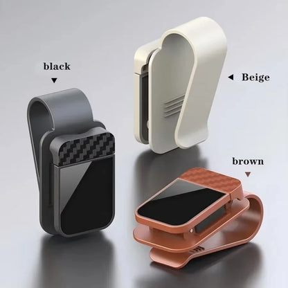 Car Sun Visor Sunglasses Clip — Adjustable Glasses & Card Holder