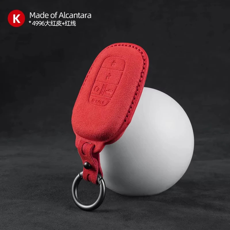 Key Fob Cover for Honda Smart Keys, Suede Case for Civic, Accord, Integra, Fit and Inspire, 12 Styles