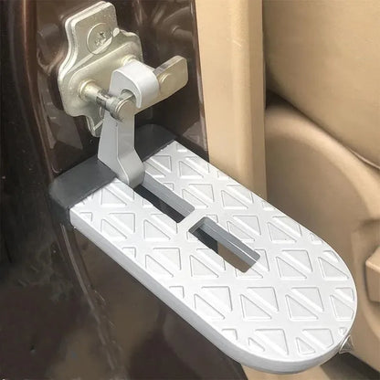Foldable Car Door Latch Step for Roof Rack Access, Aluminum Alloy Foot Pedal with Anti-Slip Surface, Silver, Black or Orange