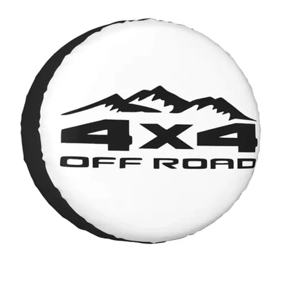 Spare Tire Cover for Jeep Wrangler, 4x4 Mountain PU Leather, No Camera Hole, 14 to 18 in, 20 Lettered Designs