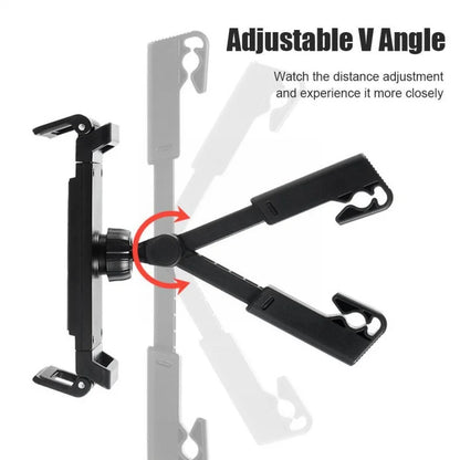 Headrest Tablet Mount with 360 Degree Rotation for Car Back Seat, Adjustable and Foldable Tablet Holder for Road Trips, Black