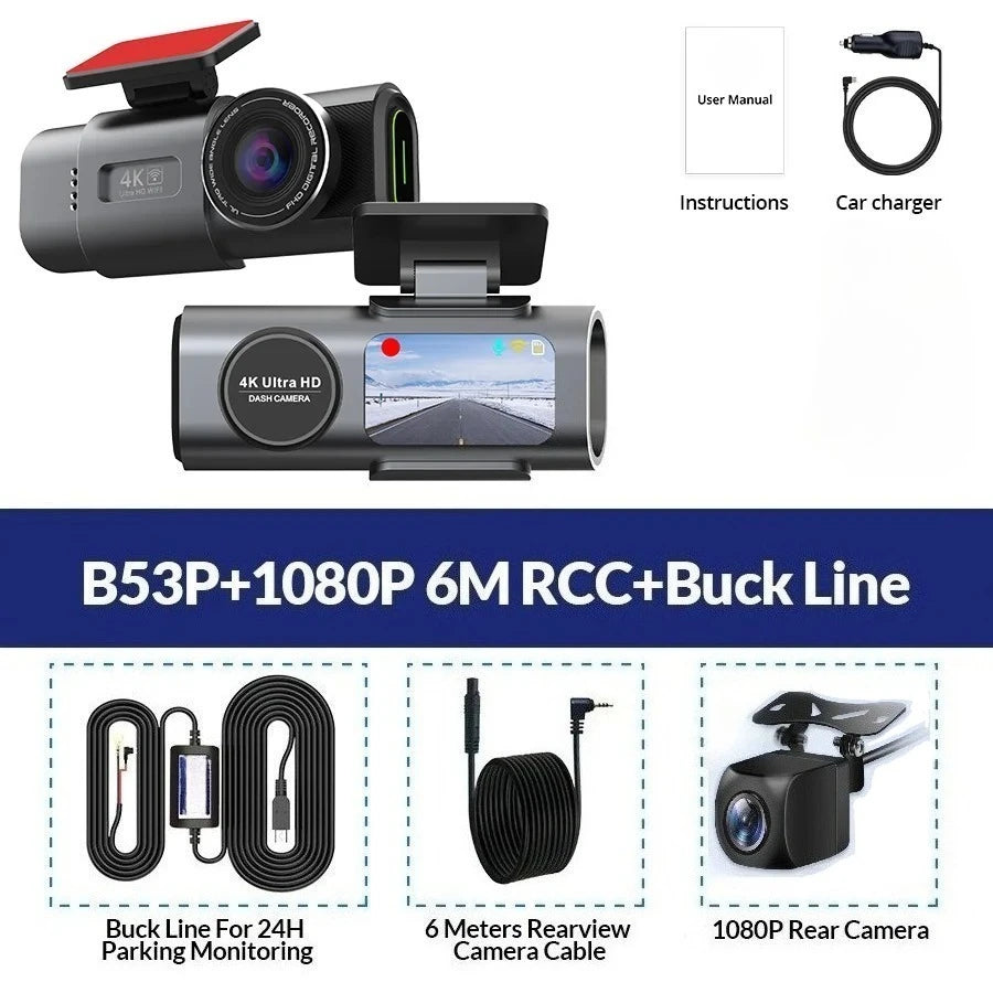 Package with rear camera A, 6 m cable and hardwire kit