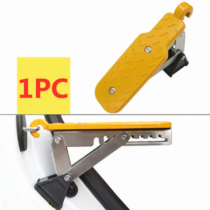 Car Door Latch Step Board for Roof Access, Foldable Aluminum Alloy Foot Pedal Hooks onto U-Shaped Door Latch, 3 Styles