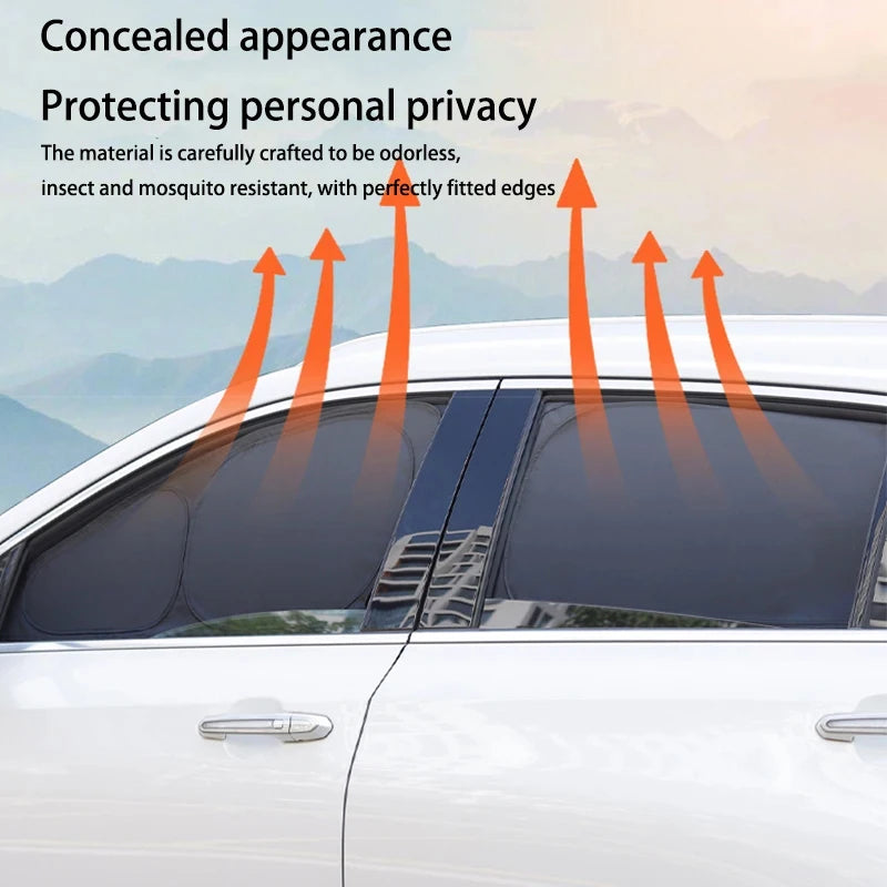 Sun Shades for Tesla Model Y Juniper 2025-2026, Windshield, Side Window and Sunroof Shades or 6, 7 and 8-Piece Privacy Sets