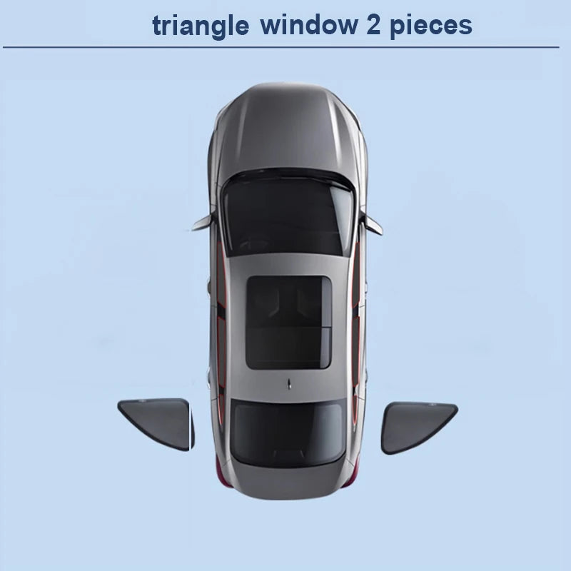 Magnetic Mesh Window Shades for Hyundai Tucson 2022-2026 (NX4), Black Side and Rear Shades, Pairs to 7-Piece Set